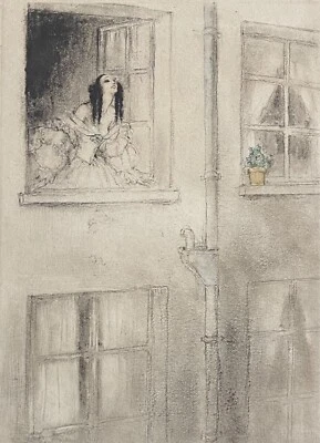 Louis ICART (1888-1950) Marguerite à la fenêtre  Paris vers 1920 France - Photo 1/3