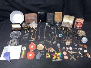 Herren Trödel Schublade Lot Schlüsselanhänger Gürtelschnalle Schmuck Pierre Cardin Apfel Tigerauge - Bild 1 von 24