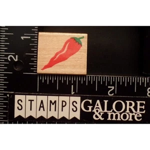 All Night Media Rubber Stamps KITCHEN447C CHILI PEPPER SPICY FOOD #W01 - Picture 1 of 2