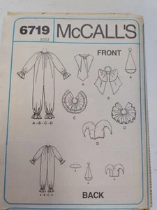 Clown Narr Overall 4 5 6 Kostüm McCall's 6719 Schnittmuster McCalls UC P207 - Bild 1 von 7