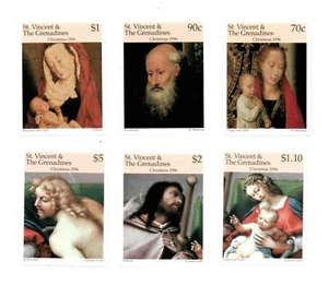 St. Vincent 1996 SC# 2359-64 Christmas Art, Paintings - Set of 6 Stamps - MNH - Picture 1 of 1