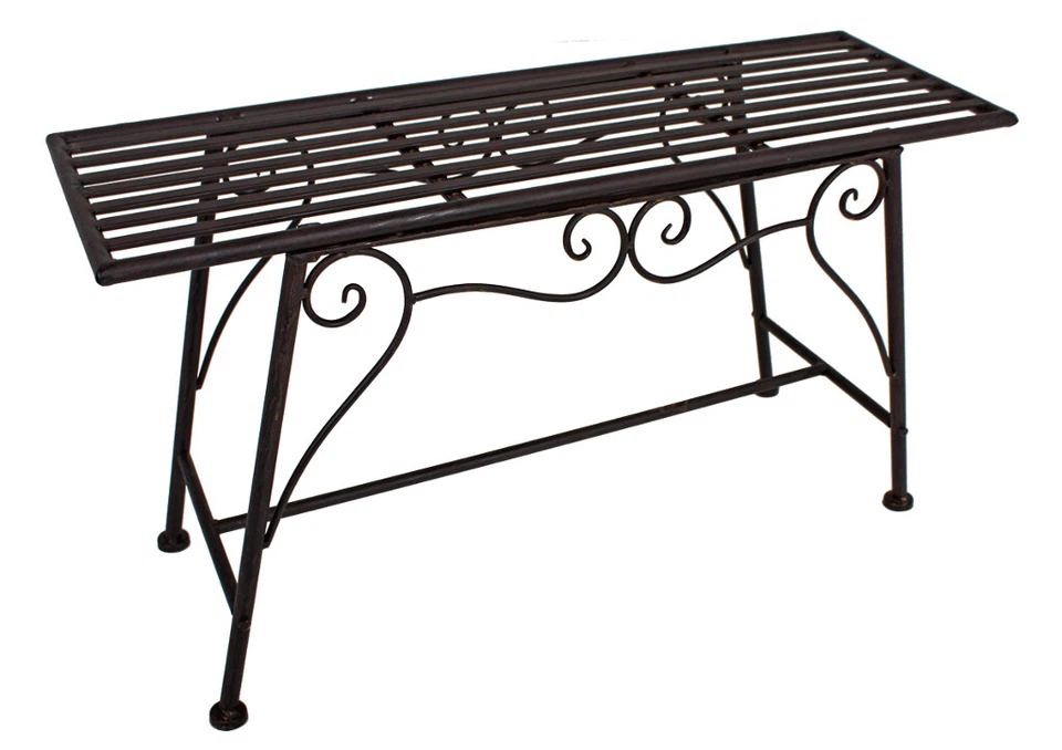 GRAVIDUS Gartenbank 2-Sitzer Dekobank Sitzbank Bank Parkbank Metall Rost-Optik