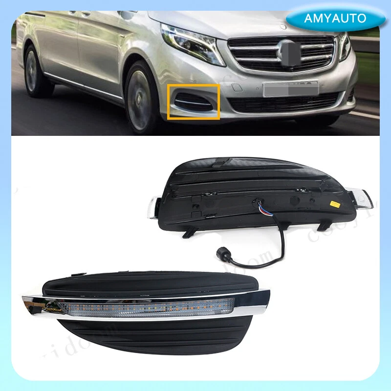 1 par de luces de circulación diurna para Mercedes Benz Clase V Vito V250 V260 2016-2018 Foto 1 de 4