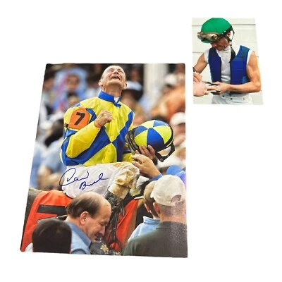 ¡Foto autógrafa firmada por Calvin Borel de 8,5x11! 3x Kentucky Derby Jockey ¡con prueba! Foto 1 de 2