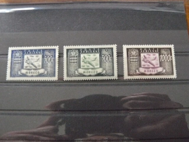 MONACO POSTE AERIENNE N° 42 A 44 NEUFS SANS GOMME ANCIENNES COLONIES FRANCAISES - Photo 1/1