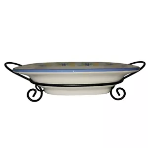 Pfaltzgraff Summer Breeze Platte mit Metalltragegestell 14" x 13" x 3" tief - Bild 1 von 7