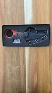 Mantis Knives- Red Stonewashed Karambit sabot IV USA made m390 steel  - Picture 1 of 7