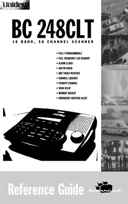Uniden BC 248CLT Instructions Operating Manual User Guide COIL BOUND - Image 1 of 2