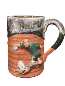 Antique Japanese Sumida Gawa Figural Mug , 19th Century Meiji Period Signed #4 - Picture 1 of 11