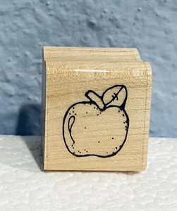 Apfel Holz montiert Gummistempel Punkte NEU 1" x 1" - Bild 1 von 2
