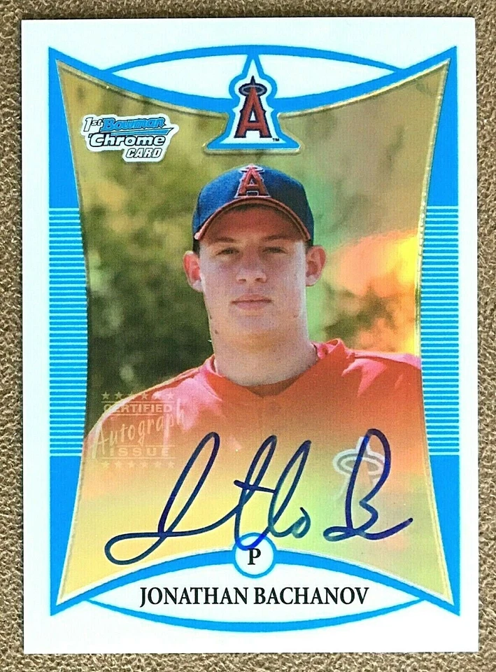 Jonathan Bachanov 2008 Bowman Chrome Prospects Autograph Refractor #BCP116 /500 - Image 1 of 2