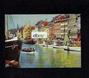 COPENHAGEN DENMARK NYHAVN ROW OF OLD PICTURESQUE HOUSES KINGS SQUARE POSTCARD - Picture 1 of 1