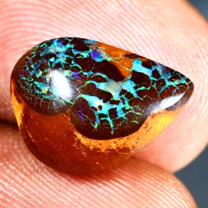 5.27 ct Dazzling Fancy (14 x 10 mm) Multi Color Australian Koroit Boulder Opal - Picture 1 of 1