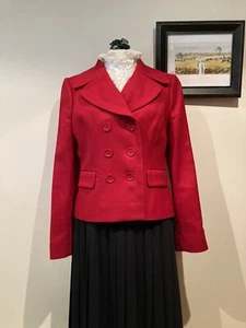 Damen Blei Zügel Jacke Rot Wolle. Größe 12 - Bild 1 von 3