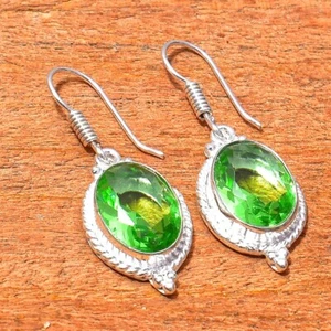 Pendiente de joyería hecha a mano de piedras preciosas de plata esterlina 925... - Imagen 1 de 4