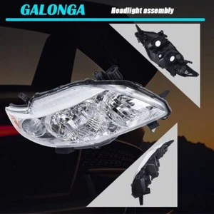 For Toyota Corolla 2009-2010 Headlights Left+Right Chrome Housing Amber Clear - Picture 1 of 9