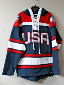 New NHL TEAM USA 2025 4 Nations Face-Off Lacer mid weight cotton hoodie men XXL - Picture 1 of 5
