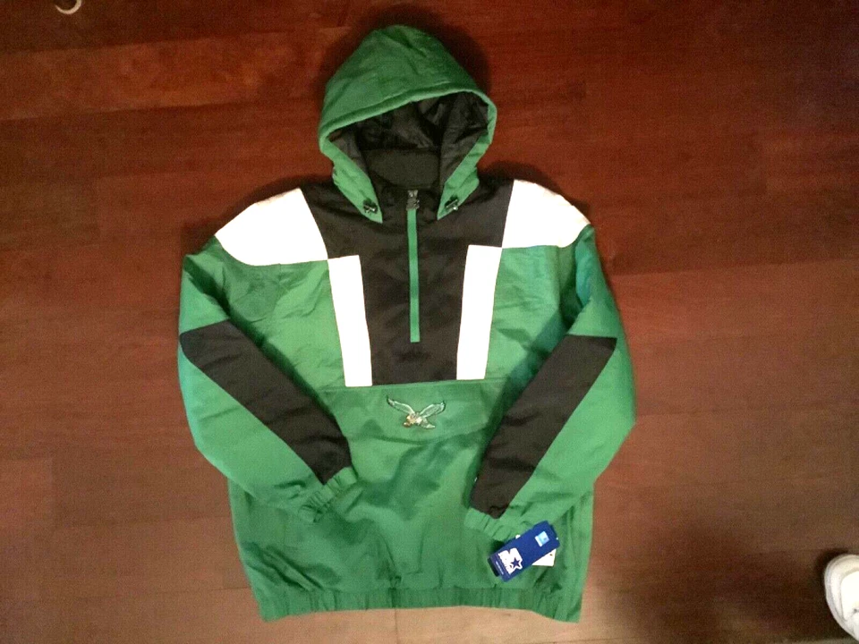 Philadelphia Eagles Starter Pullover Jacket Kelly Green NFL Saquon Barkley sz L