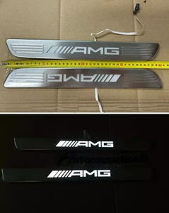 Battitacco originali soglia acciaio 2 pz LED AMG per Mercedes 176 177 117 118 - Imagen 1 de 7