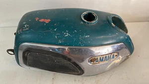 YAMAHA AS1 69-71 Vintage Racing Fuel Tank FIBERGLASS WITH CHROMED METAL COVER - Picture 1 of 5
