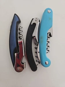 Lot Of 3 Corkscrew Wine Bottle Opener Waiters Waiters FRIEND Used - Picture 1 of 1