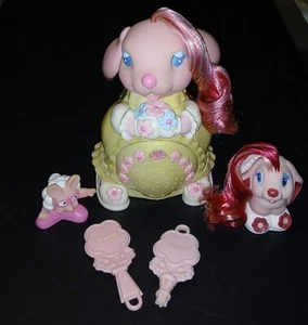 Vintage 1980's Tonka Keypers Joyful With Bowtie And Baby Blossom Bunny Rabbit - Picture 1 of 6