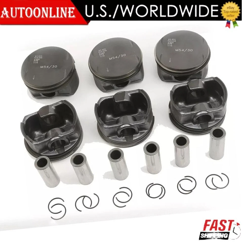 11257506222 Pistons Rings Set +0.5 For BMW 330i 530i X3 X5 E46 E36 E39 M54 3.0 Foto 1 de 1
