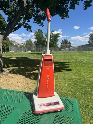 Aspiradora vertical vintage Hoover Dial-A-Matic 1976-77 naranja probada U6003 Foto 1 de 4