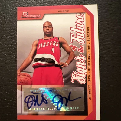 2005-06 Bowman Draft Signs of the Future Jarrett Jack #SOF-JJ novato automático radiocontrol Foto 1 de 2