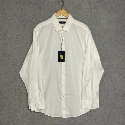 Camisa Hart Schaffner Marx Para Hombre Talla XL Blanca Abotonada Manga Larga NUEVA Foto 1 de 4