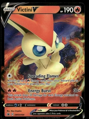 Victini V - SWSH104 Promo Holo NM Pokemon SWSH: Sword & Shield Promo Cards - Image 1 of 2