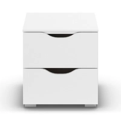 Nachttisch - alpinweiß - 40 cm breit Nachttische Nachtschrank Nachtkommode - Bild 1 von 4