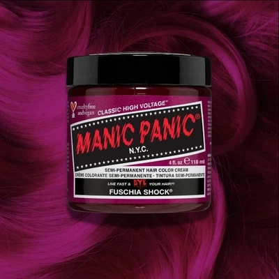 [Paquete de 3] Tinte de cabello semipermanente vegano Manic Panic 40z [Fuscsia Shock] Foto 1 de 4