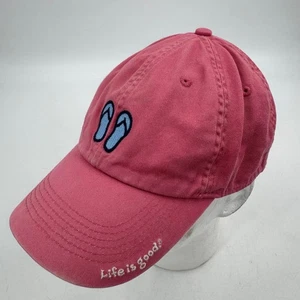 Life is Good Baseballmütze rosa Flip-Flop verstellbar Baumwolle bestickt - Bild 1 von 8
