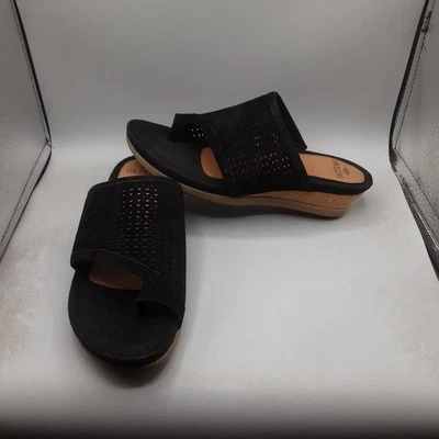 Женские босоножки Earth Origins Pearl 6,5 Вт черная замша A178 - Изображение 1 из 4