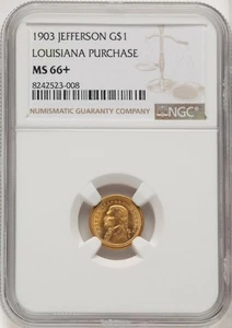 1903 G$1 JEFF Commemorative Gold NGC MS66+ - Picture 1 of 2