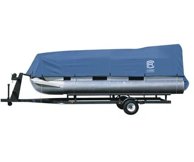 Classic Accessories Stellex Pontoon Boat Cover-Model A-Blue-20-150-080501-00 - Image 1 of 2
