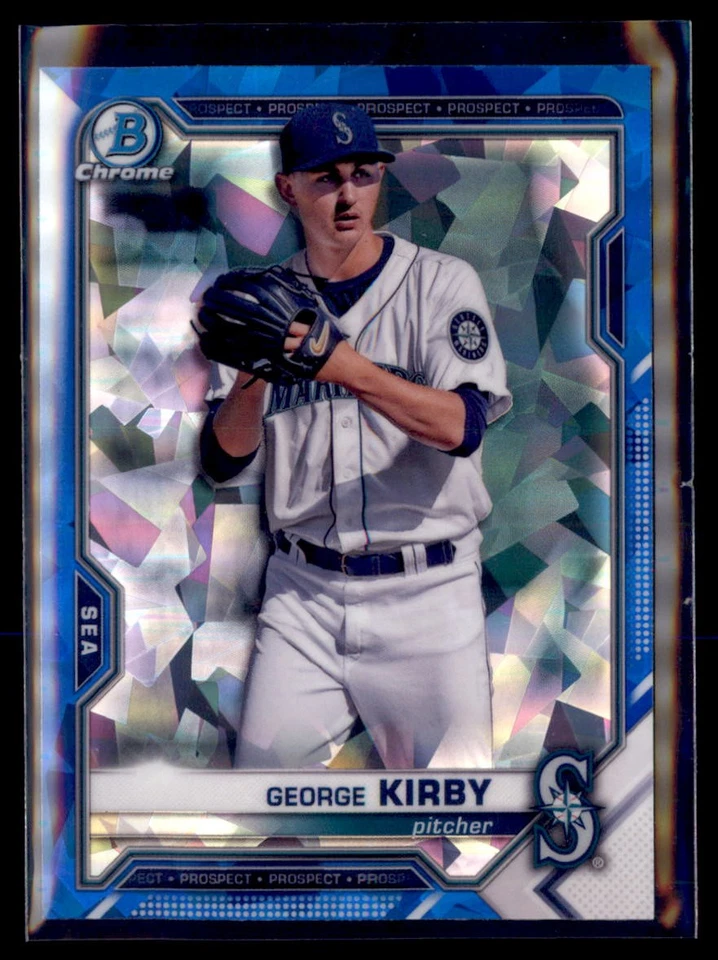 2021 Bowman Chrome Sapphire George Kirby Mariners BCP-117 - Image 1 of 2