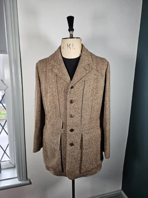 Vintage Ralph Lauren Tweed Jacket Men's UK 40 Brown Hunting Country Blazer - Image 1 of 4