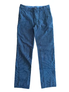 Cat & Jack Boys Chino Pants Youth Size 14 Dark Blue Check Dress Slacks Worn Once - Picture 1 of 8