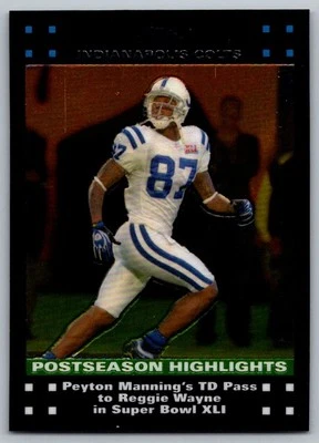2007 Topps Chrome Peyton Manning/Reggie Wayne Indianapolis Colts #TC51 - Image 1 of 2