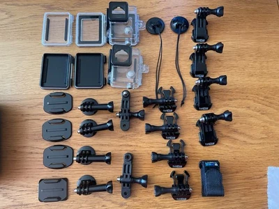 Job lot of GoPro mounts, cases, backs and mounts as shown - image 1 of 3