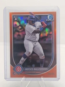 2025 Bowman Chrome Moises Ballesteros True Orange RC # 8/25 - Bild 1 von 3