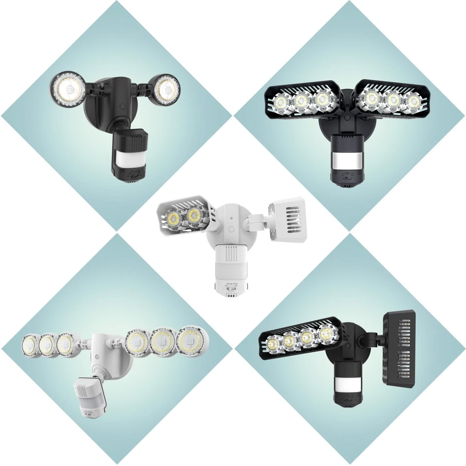 Hof LED Strahler Flutlichter Außenleuchte mit Bewegungsmelder 15W-45W IP65 CE - Bild 1 von 4