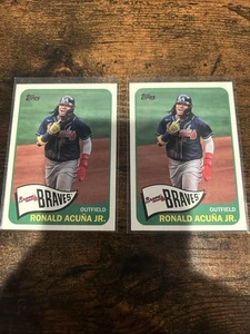 Ronald Acuna Jr.-2021 Topps Redux 1965 #T65-6 Braves - 2 Karten - Kostenloser Versand - Bild 1 von 8