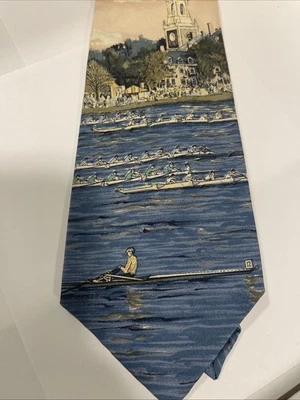 Corbata de Remo Polo Ralph Lauren De Colección y Rosa 100% Seda Hecha a Mano Rara Foto 1 de 4