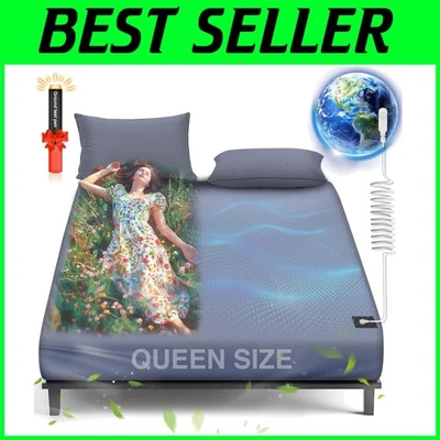 Organic Cotton Grounding Sheets for Queen Bed - Enhance Sleep & Wellness Therapy - Image 1 of 4