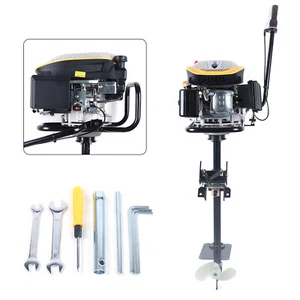 Motor fueraborda 4 tiempos 9 HP barco de pesca motor refrigeración por aire sistema TCI 225CC - Imagen 1 de 10