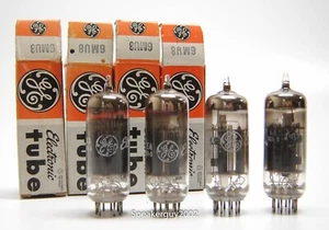 4 NOS GE -General Electric Vacuum Tubes / 6MU8 / KS EA CA LI -- RM - Picture 1 of 3