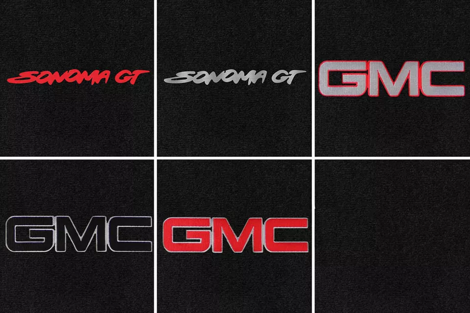 ¡NUEVO! Alfombrillas negras GMC S15 1982-2004 Sonoma Pick Logo Foto 1 de 4
